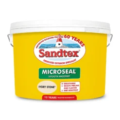 Sandtex® Ultra Smooth Masonry Paint Ivory Stone - 10L -Deals Furniture Store 12810262 1984958586382494