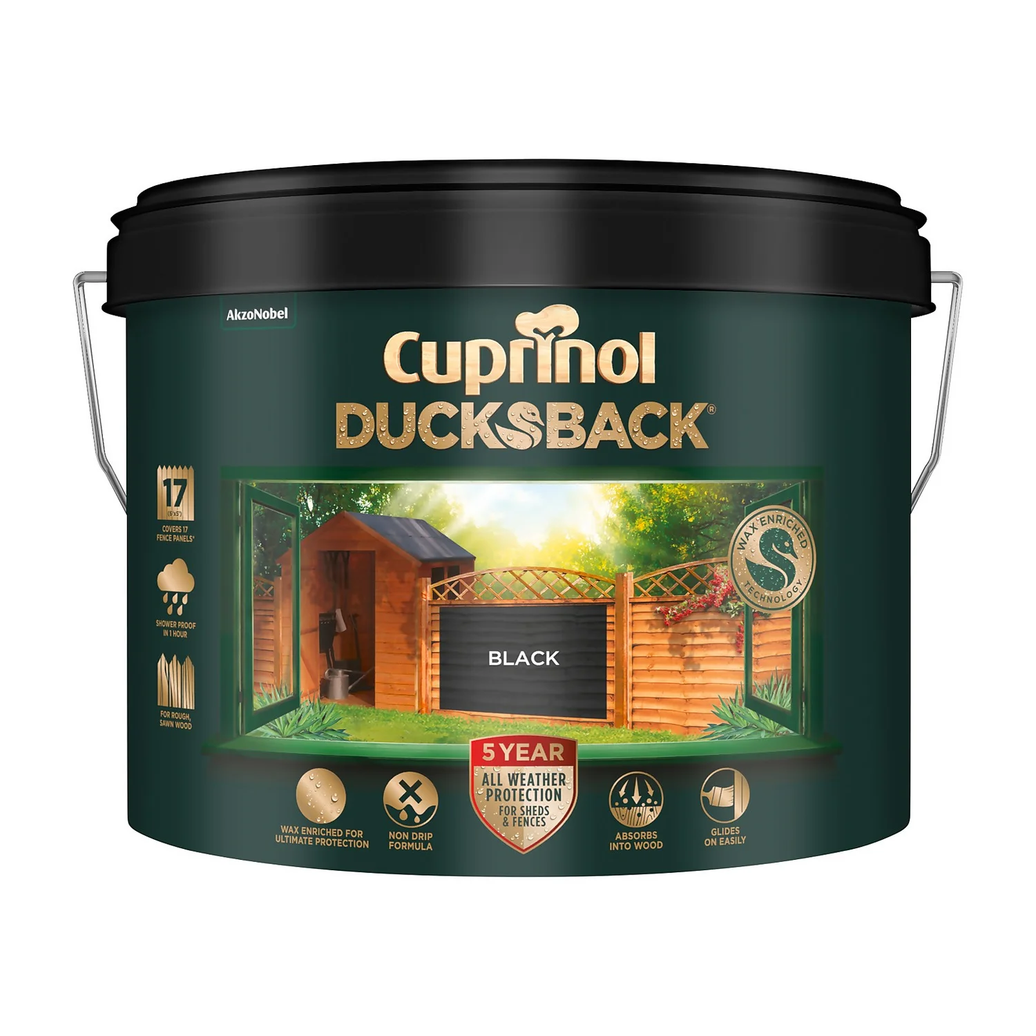 Cuprinol 5 Year Ducksback - Black - 9L Cuprinol 5 Year Ducksback - Black - 9L -Deals Furniture Store 12810293 6424865616249006
