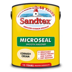 Sandtex® Ultra Smooth Masonry Paint Cornish Cream - 5L -Deals Furniture Store 12810395 5474871047160739
