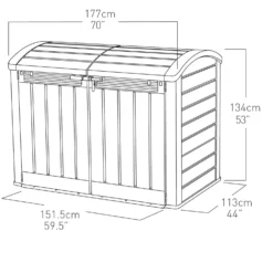 Keter Store It Out Ultra Outdoor Garden Storage Shed - Beige & Brown - 2000L 3 Keter Store It Out Ultra Outdoor Garden Storage Shed - Beige & Brown - 2000L -Deals Furniture Store 12815621 9184833203934891