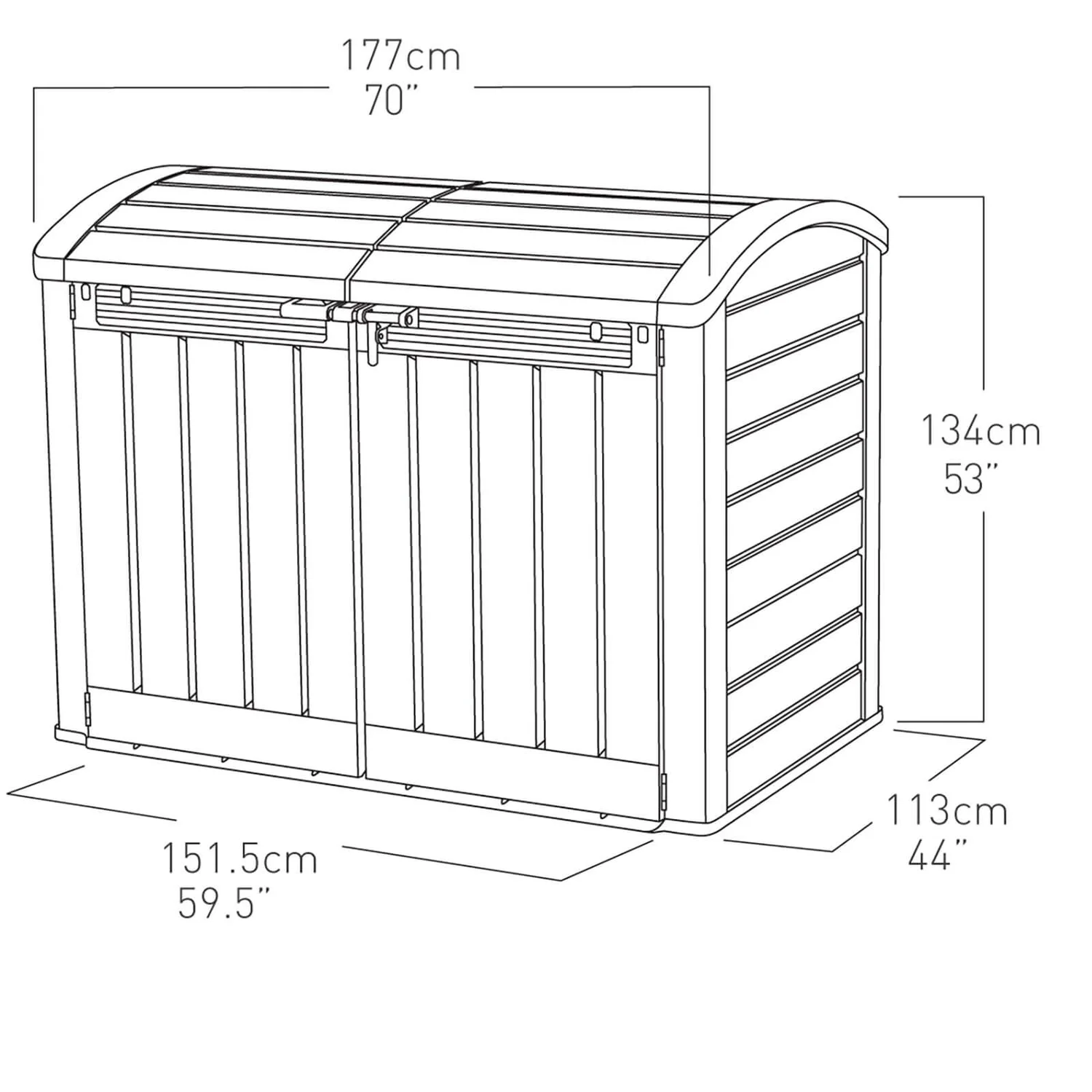 Keter Store it Out Ultra Outdoor Garden Storage Shed - Beige & Brown - 2000L Keter Store It Out Ultra Outdoor Garden Storage Shed - Beige & Brown - 2000L -Deals Furniture Store 12815621 9184833203934891