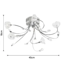 Flora 5 Lamp Semi-Flush Ceiling Light -Deals Furniture Store 12815958 1754938641863368