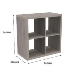 Clever Cube 2x2 Storage Unit - Grey Oak -Deals Furniture Store 12816001 6645023383832989