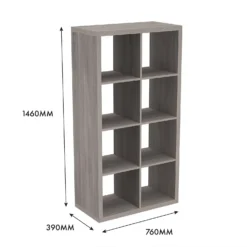 Clever Cube 4x2 Storage Unit - Grey Oak -Deals Furniture Store 12816003 5715023384541223