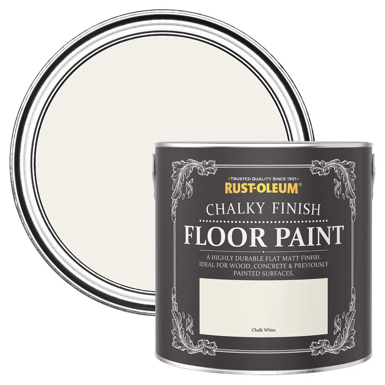 Rust-Oleum Chalky Floor Paint Chalk White - 2.5L Rust-Oleum Chalky Floor Paint Chalk White - 2.5L -Deals Furniture Store 12819785 1244940725317651