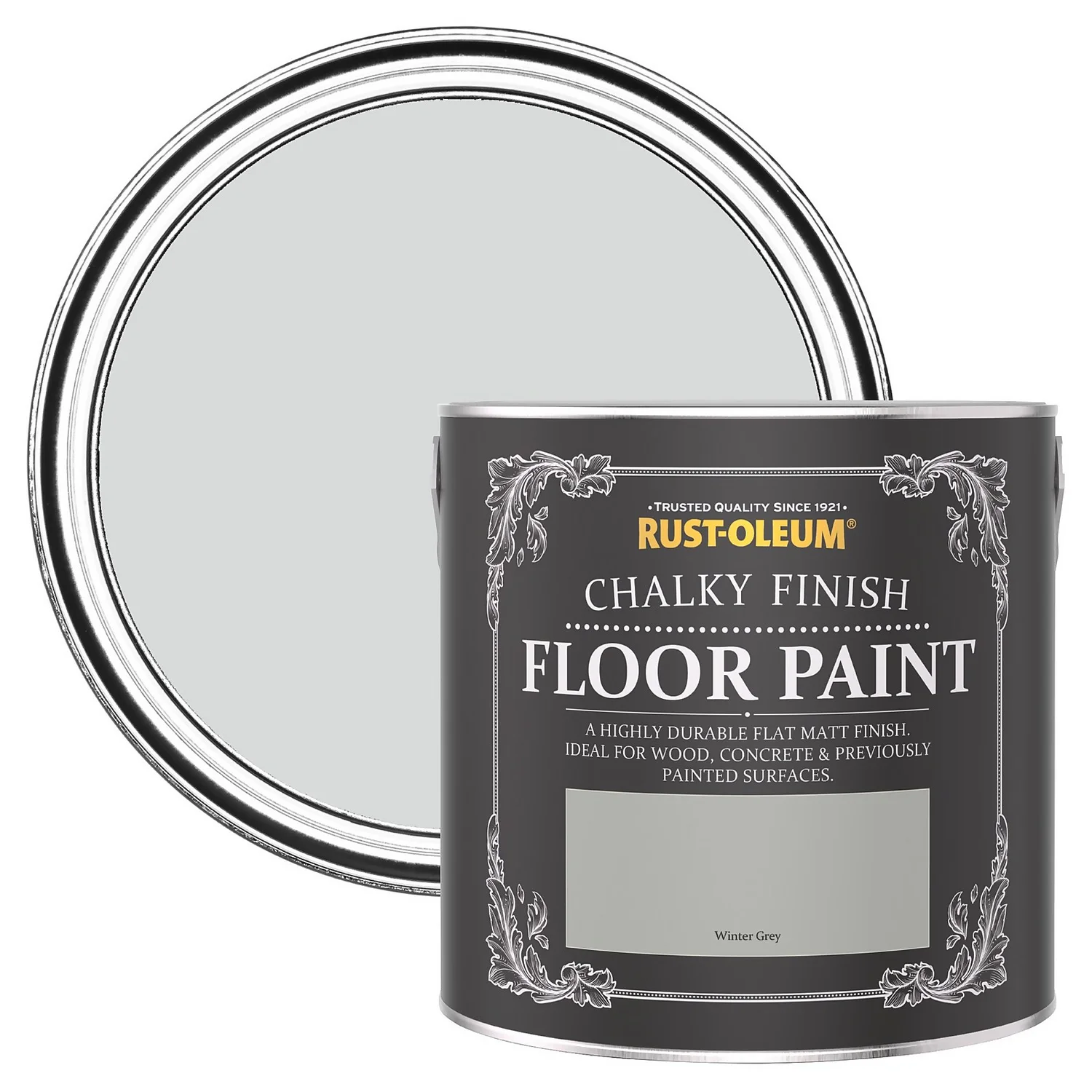 Rust-Oleum Chalky Floor Paint Winter Grey - 2.5L Rust-Oleum Chalky Floor Paint Winter Grey - 2.5L -Deals Furniture Store 12819786 5524940725393248