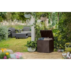 Keter City Outdoor Garden Storage Box 113L - Brown 4 Keter City Outdoor Garden Storage Box 113L - Brown -Deals Furniture Store 12822290 1104900073787729