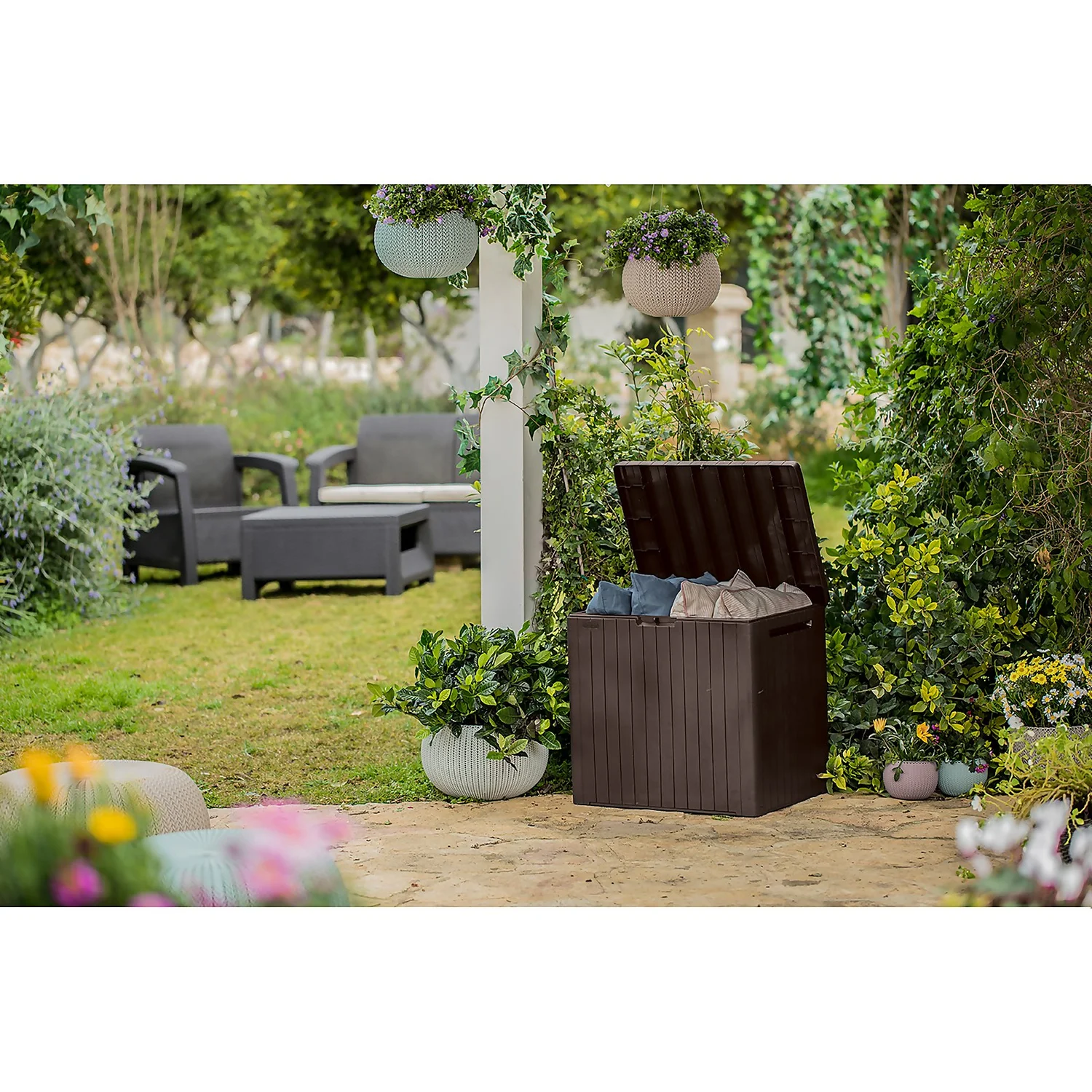 Keter City Outdoor Garden Storage Box 113L - Brown Keter City Outdoor Garden Storage Box 113L - Brown -Deals Furniture Store 12822290 1104900073787729