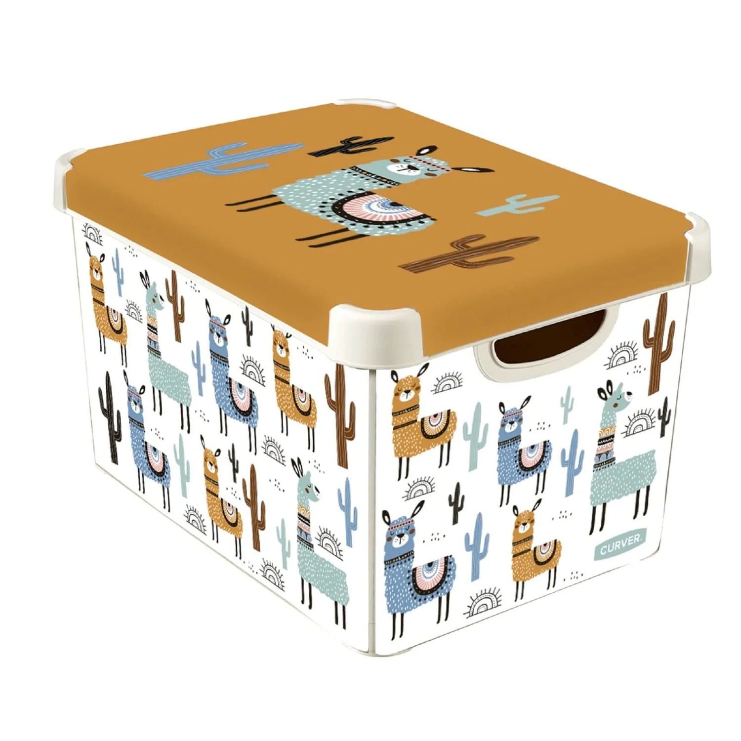 Curver Stockholm Llama Plastic Deco Storage Box - Multi-Coloured - 22L Curver Stockholm Llama Plastic Deco Storage Box - Multi-Coloured - 22L -Deals Furniture Store 12824053 1124831941627735