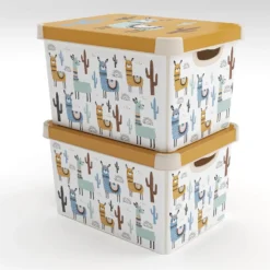 Curver Stockholm Llama Plastic Deco Storage Box - Multi-Coloured - 22L 5 Curver Stockholm Llama Plastic Deco Storage Box - Multi-Coloured - 22L -Deals Furniture Store 12824053 2554832983038804