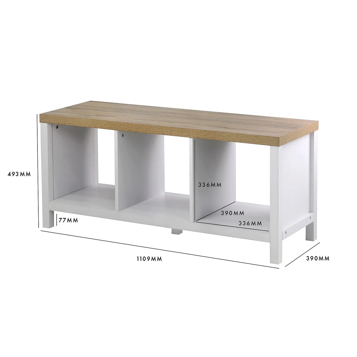 Clever Cube 1x3 Storage Unit with Legs - White Clever Cube 1x3 Storage Unit With Legs - White -Deals Furniture Store 12824159 1165052927610062