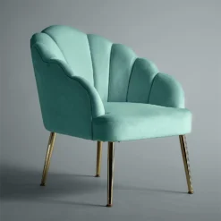 Sophia Scallop Occasional Chair - Duck Egg Blue -Deals Furniture Store 12834895 1504833175656834