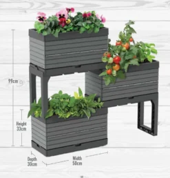 Modular Planter Set - Grey -Deals Furniture Store 12836339 1784853672800836