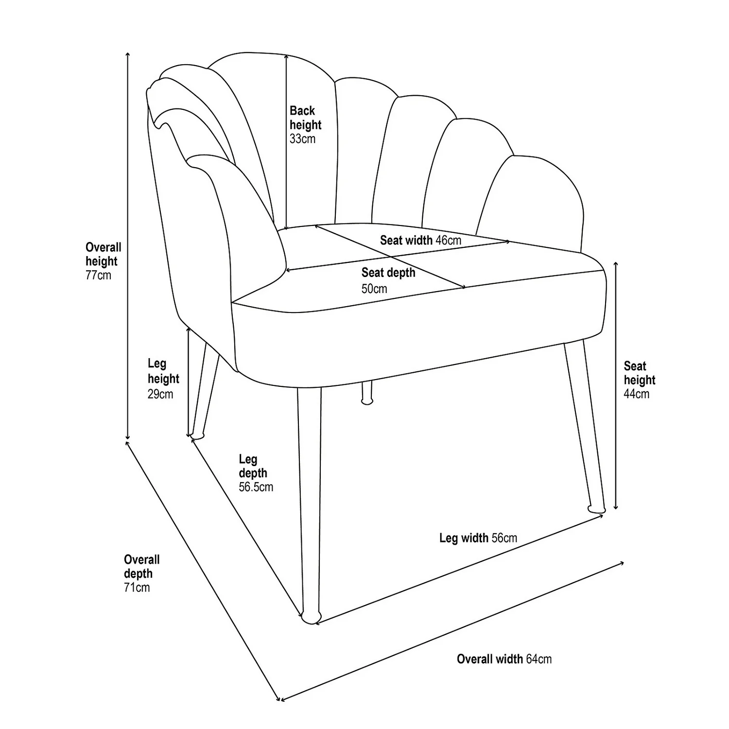 Sophia Scallop Occasional Chair - Blush Sophia Scallop Occasional Chair - Blush -Deals Furniture Store 12836665 1155014368372684