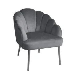 Sophia Scallop Occasional Chair - Grey