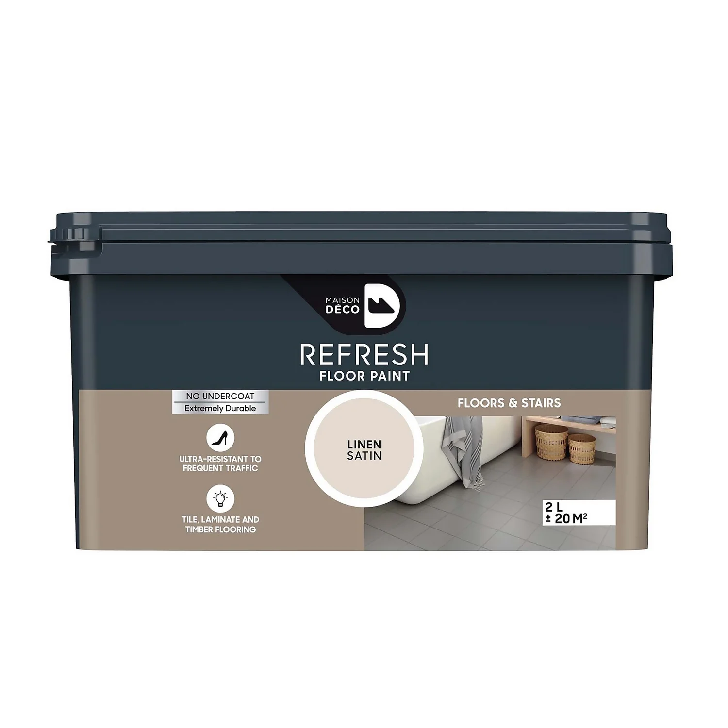 Maison Deco Refresh Floor & Stairs Paint Linen - 2L Maison Deco Refresh Floor & Stairs Paint Linen - 2L -Deals Furniture Store 12878371 1014866379101375
