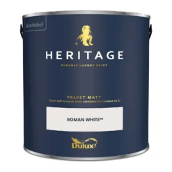 Dulux Heritage Matt Emulsion Paint Roman White - 2.5L 3 Dulux Heritage Matt Emulsion Paint Roman White - 2.5L -Deals Furniture Store 12881985 2784843785432153