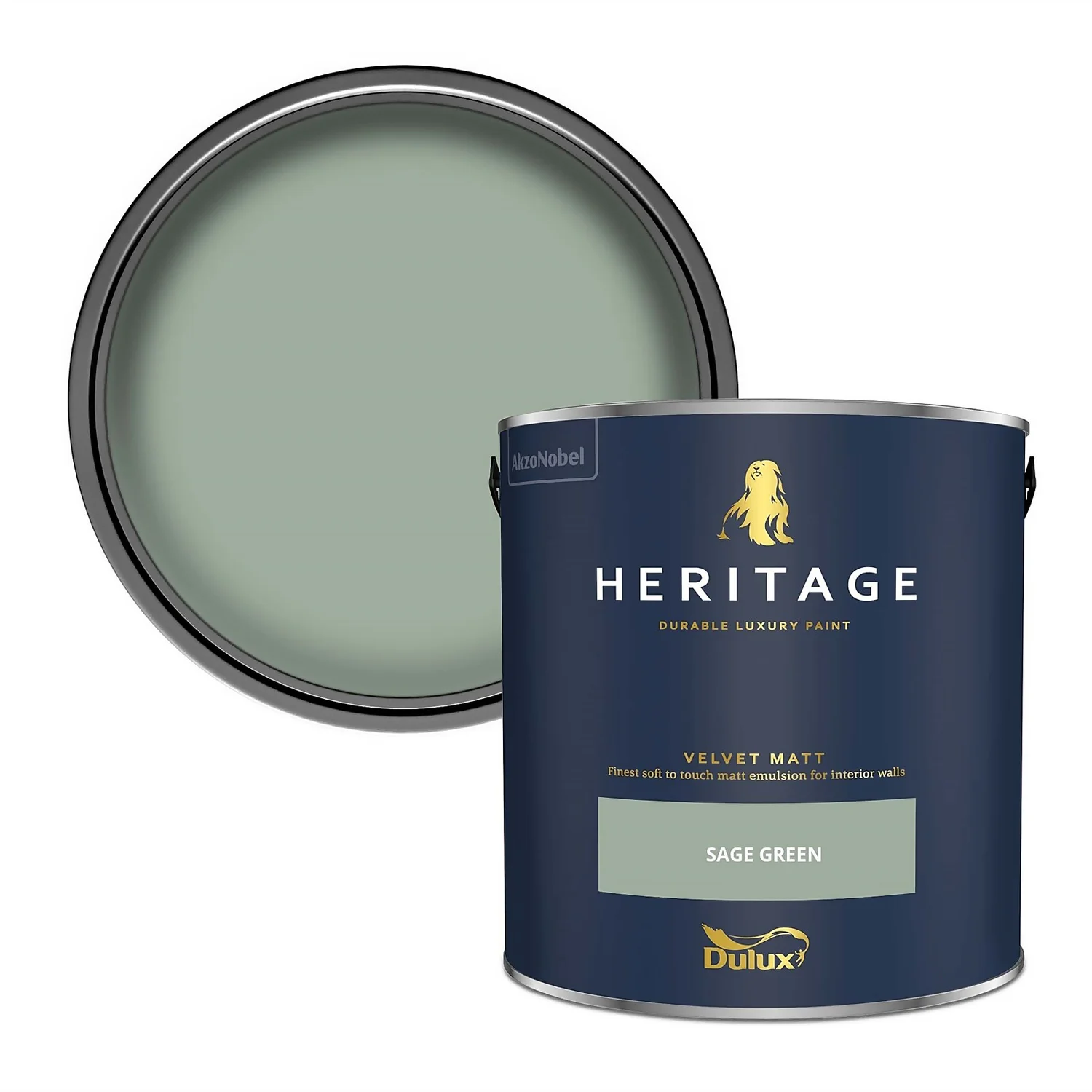 Dulux Heritage Matt Emulsion Paint Sage Green - 2.5L Dulux Heritage Matt Emulsion Paint Sage Green - 2.5L -Deals Furniture Store 12882022 6214843785182562