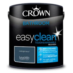 Crown Easyclean® Mouldguard+ Bathroom Mid Sheen Washable Multi Surface Paint Midnight Navy® - 2.5L 6 Crown Easyclean® Mouldguard+ Bathroom Mid Sheen Washable Multi Surface Paint Midnight Navy® - 2.5L -Deals Furniture Store 12886764 2094853415810933