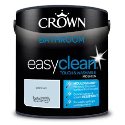 Crown Easyclean® Mouldguard+ Bathroom Mid Sheen Washable Multi Surface Paint Platinum® - 2.5L -Deals Furniture Store 12886770 6954853415925305