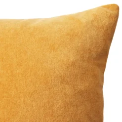 House Beautiful Velvet Linen Cushion - 45x45cm - Ochre -Deals Furniture Store 12887007 5864947432597234