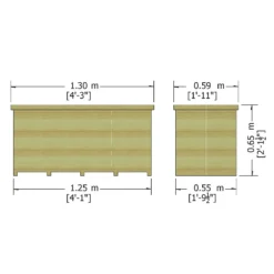 Shire Tongue & Groove Wooden Storage Box - 4x2ft -Deals Furniture Store 12887189 1604851576664698