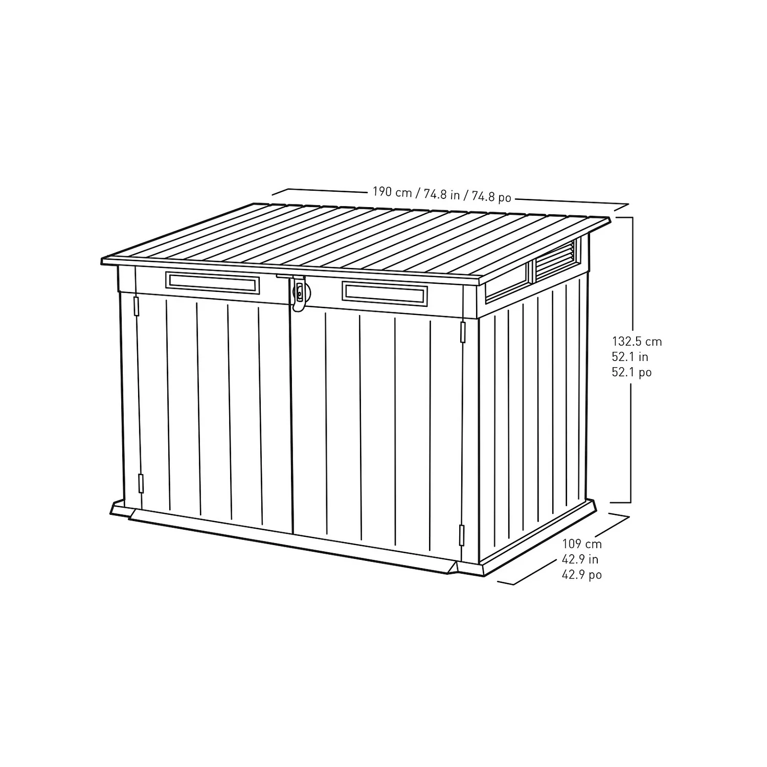 Keter Premier Jumbo Outdoor Garden Storage Shed 2020L - Grey Keter Premier Jumbo Outdoor Garden Storage Shed 2020L - Grey -Deals Furniture Store 12890915 1294855738308363