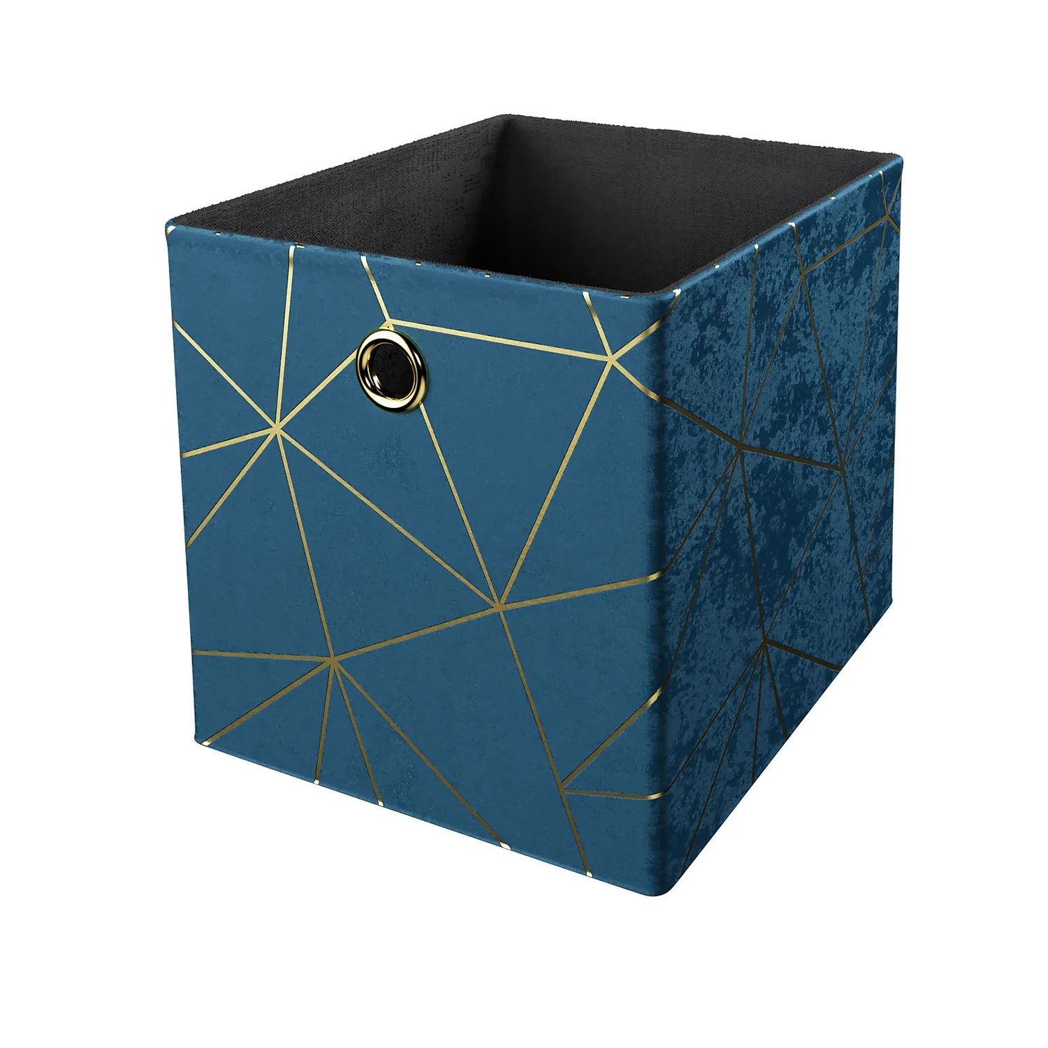 Clever Cube Velvet Geometric Insert - Smokey Blue & Gold Clever Cube Velvet Geometric Insert - Smokey Blue & Gold -Deals Furniture Store 12932951 1424887876770175