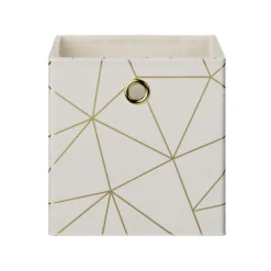 Clever Cube Velvet Geometric Insert - Cream & Gold -Deals Furniture Store 12932955 1184887877001679