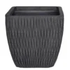 House Beautiful Roma Weave Charcoal Square Pot - 44cm