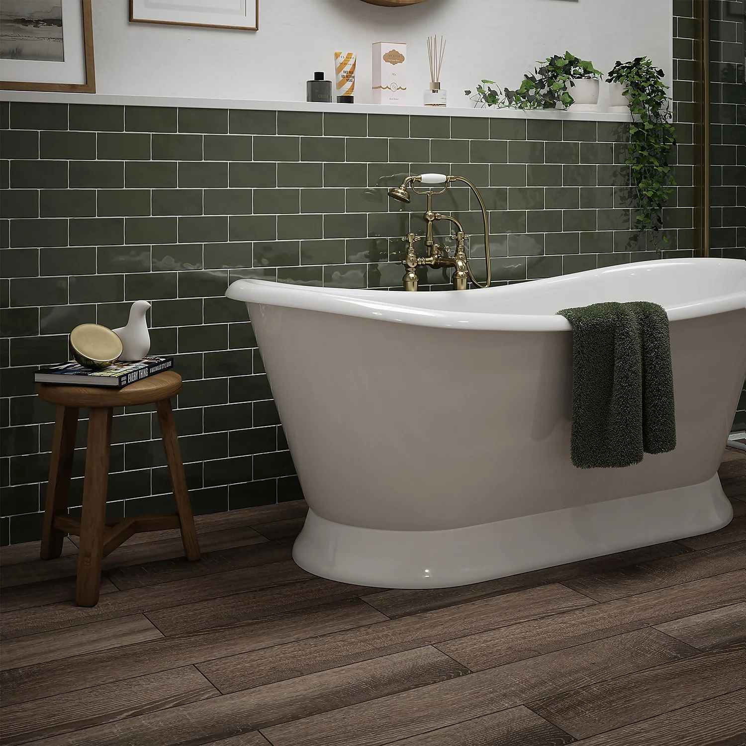 Country Living Artisan Moss Green Ceramic Wall Tile 75 x 150mm - 0.5sqm Pack Country Living Artisan Moss Green Ceramic Wall Tile 75 X 150mm - 0.5sqm Pack -Deals Furniture Store 13220561 1404909608188466