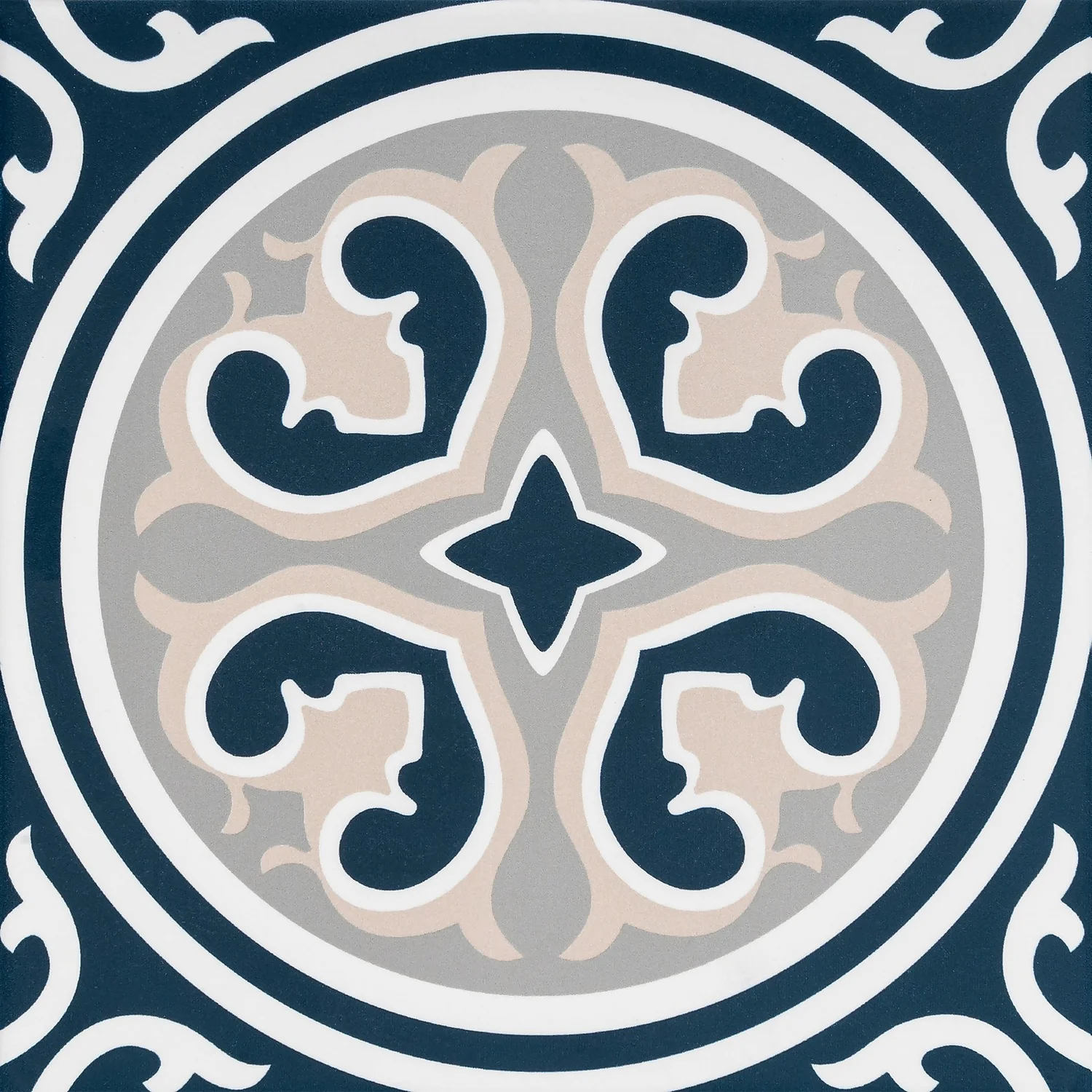 Fiore Vintage Floral Porcelain Wall & Floor Tile 200 x 200mm - 0.52sqm Pack Fiore Vintage Floral Porcelain Wall & Floor Tile 200 X 200mm - 0.52sqm Pack -Deals Furniture Store 13220600 5124909608335520