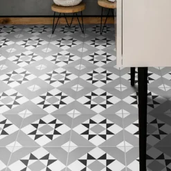 New Release 3 Fiore Diamond Black Porcelain Wall & Floor Tile 200 X 200mm - 0.52sqm Pack