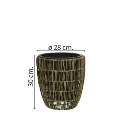 Kate Round Rattan Planter - Medium -Deals Furniture Store 13222499 8384934511132339