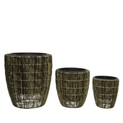 Kate Round Rattan Planter - Large