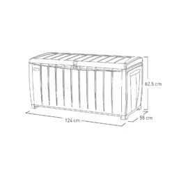 Keter Ace Outdoor Garden Storage Box 124 X 55 X 62.5 Cm - Grey And Black 8 Keter Ace Outdoor Garden Storage Box 124 X 55 X 62.5 Cm - Grey And Black -Deals Furniture Store 13432924 1804947994784994