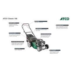 Atco 139cc Classic 18S Petrol Lawn Mower - 46cm 2 Atco 139cc Classic 18S Petrol Lawn Mower - 46cm -Deals Furniture Store 13483565 1664929335782785