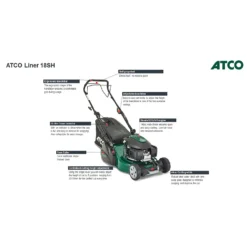 Atco 145cc Liner 18SH Petrol Lawn Mower - 46cm -Deals Furniture Store 13486585 1594932690022221