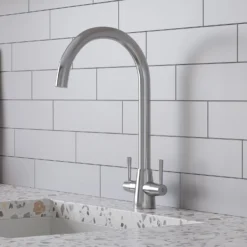 Leonie Twin Lever Tap - Chrome -Deals Furniture Store 13929188 1474998572076039