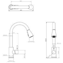 Leonie Pull And Spray Tap - Chrome -Deals Furniture Store 13929189 1834998572077881
