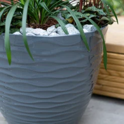 Wave Pot Charcoal - 33cm -Deals Furniture Store 13973616 9385011239920412