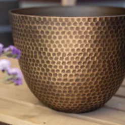 Suva Hammered Pot Bronze - 38cm -Deals Furniture Store 13973655 2125011805824515