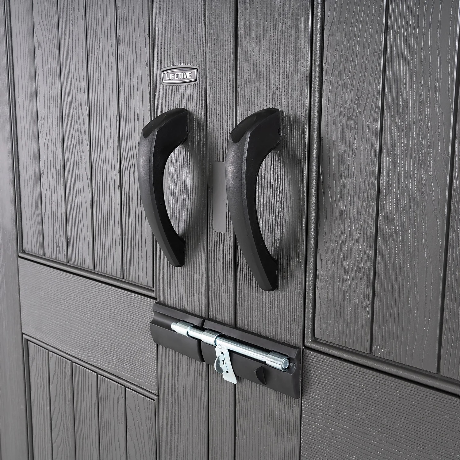 Lifetime 7x7ft Outdoor Storage Shed - Rough-Cut Grey Lifetime 7x7ft Outdoor Storage Shed - Rough-Cut Grey -Deals Furniture Store 13997403 1835000055142995