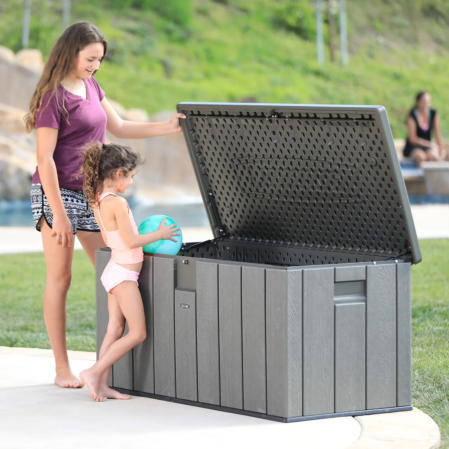 LIFETIME 568L Outdoor Storage Deck Box - Rough-Cut Brown LIFETIME 568L Outdoor Storage Deck Box - Rough-Cut Brown -Deals Furniture Store 13997406 4594999835252322