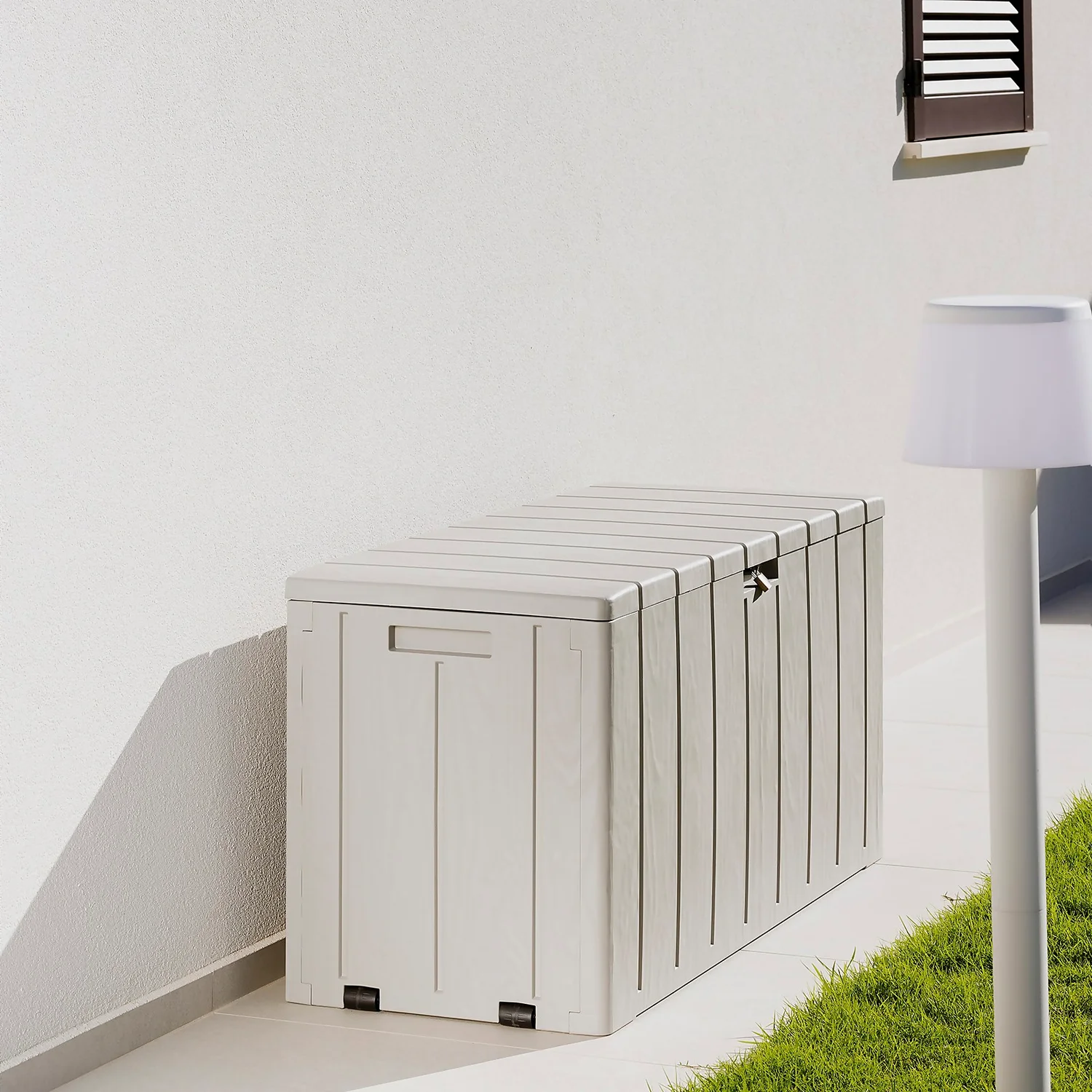 Toomax Bravo Garden Storage Box 270L - Warm Grey Toomax Bravo Garden Storage Box 270L - Warm Grey -Deals Furniture Store 13997481 1325004537305337