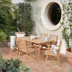 Miri 6 Seater Wooden Garden Dining Set -Deals Furniture Store 14183988 1955022106791384