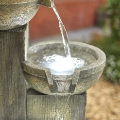 Stylish Fountain Ash Columns Water Feature With LEDs -Deals Furniture Store 14519359 2355047822573173