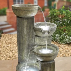 Stylish Fountain Ash Columns Water Feature With LEDs -Deals Furniture Store 14519359 4105047822611828