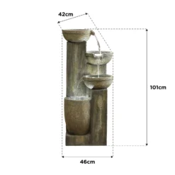 Stylish Fountain Ash Columns Water Feature With LEDs -Deals Furniture Store 14519359 5615047822695786